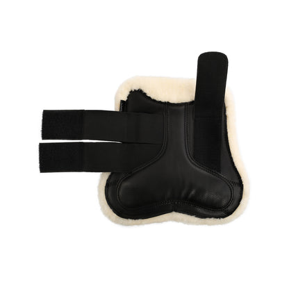 Protectores para tendón salto sintético cierre de velcro Acavallo - Negro
