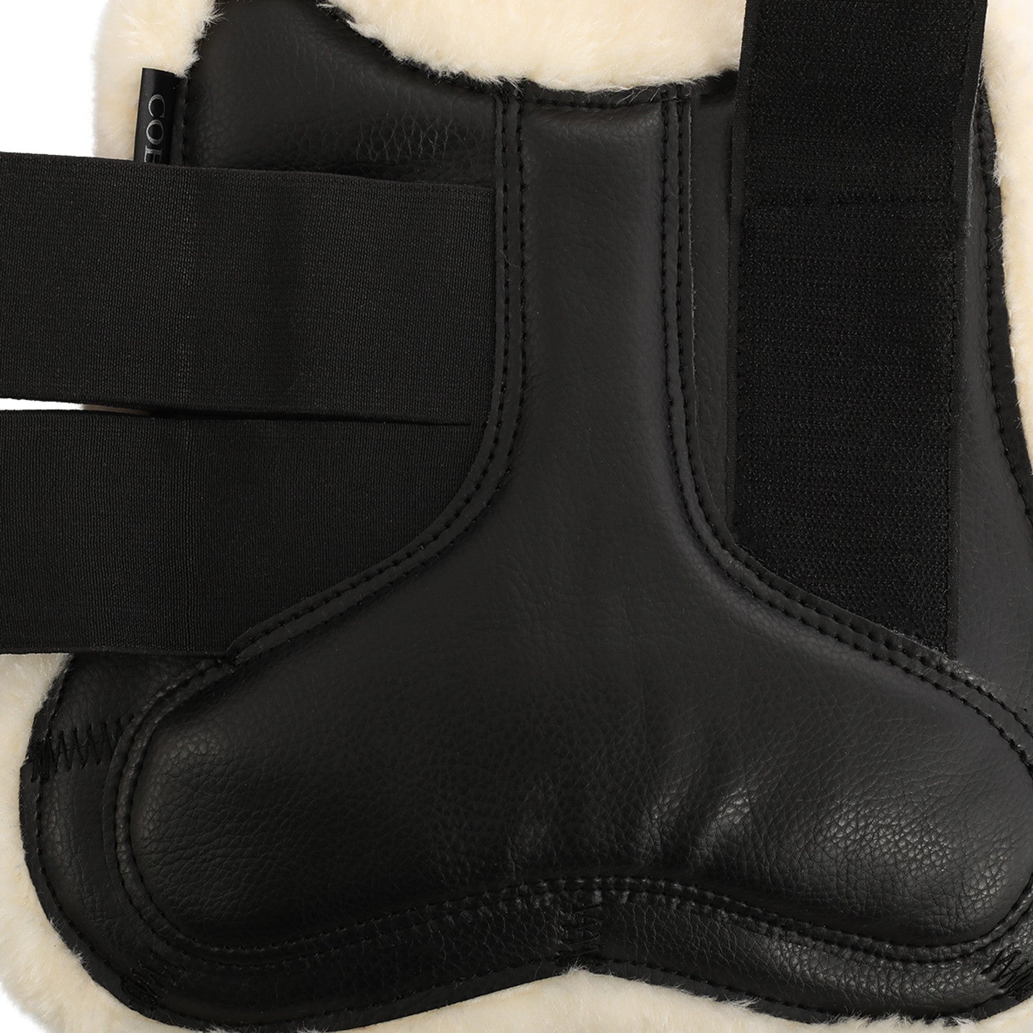Protectores para tendón salto sintético cierre de velcro Acavallo - Negro