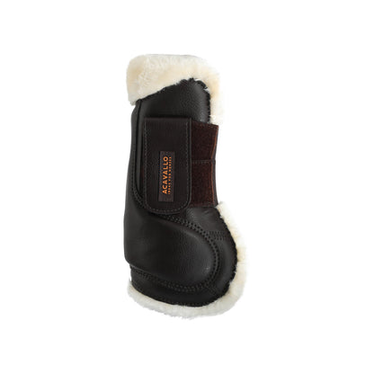 Protectores para tendón salto sintético cierre de velcro Acavallo - Marrón
