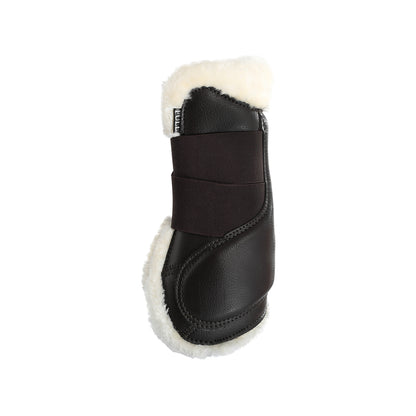 Protectores para tendón salto sintético cierre de velcro Acavallo - Marrón