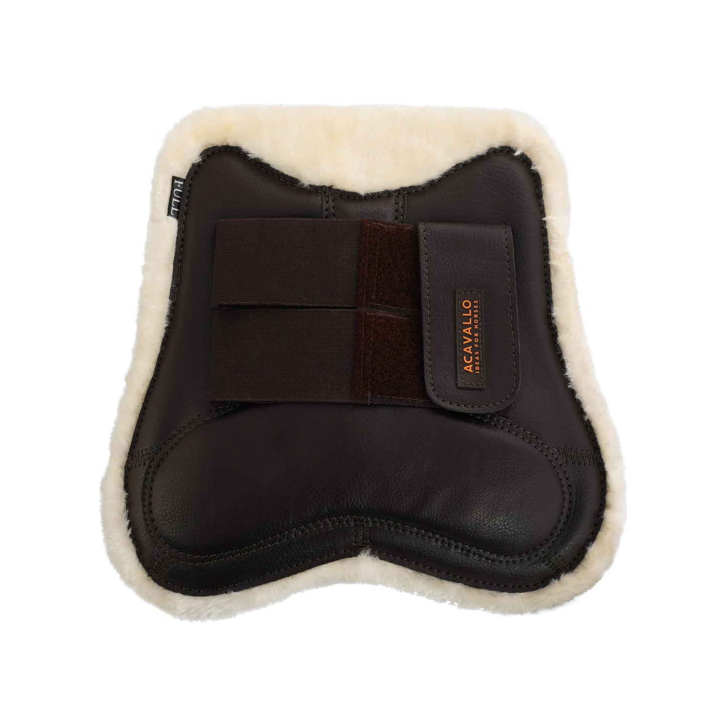 Protectores para tendón salto sintético cierre de velcro Acavallo - Marrón