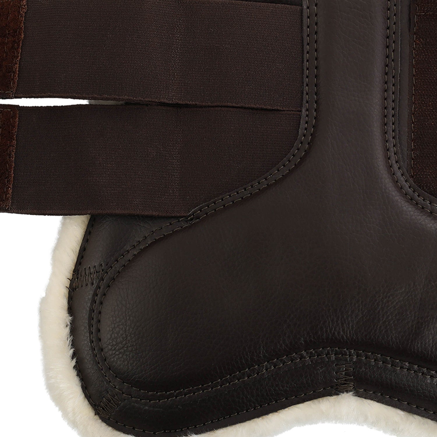 Protectores para tendón salto sintético cierre de velcro Acavallo - Marrón