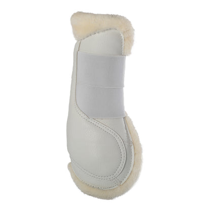 Protectores para tendón salto sintético cierre de velcro Acavallo - Blanco