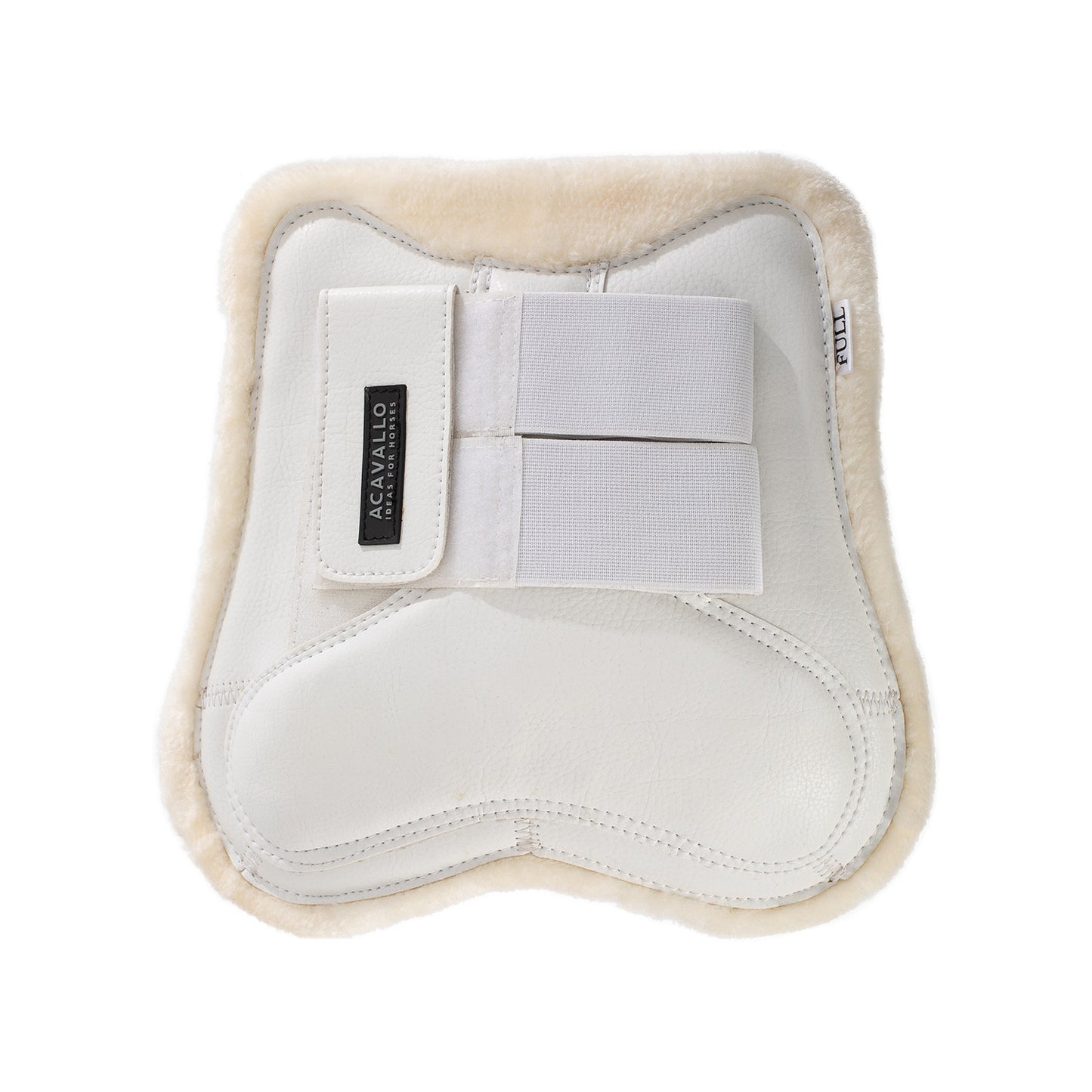 Protectores para tendón salto sintético cierre de velcro Acavallo - Blanco