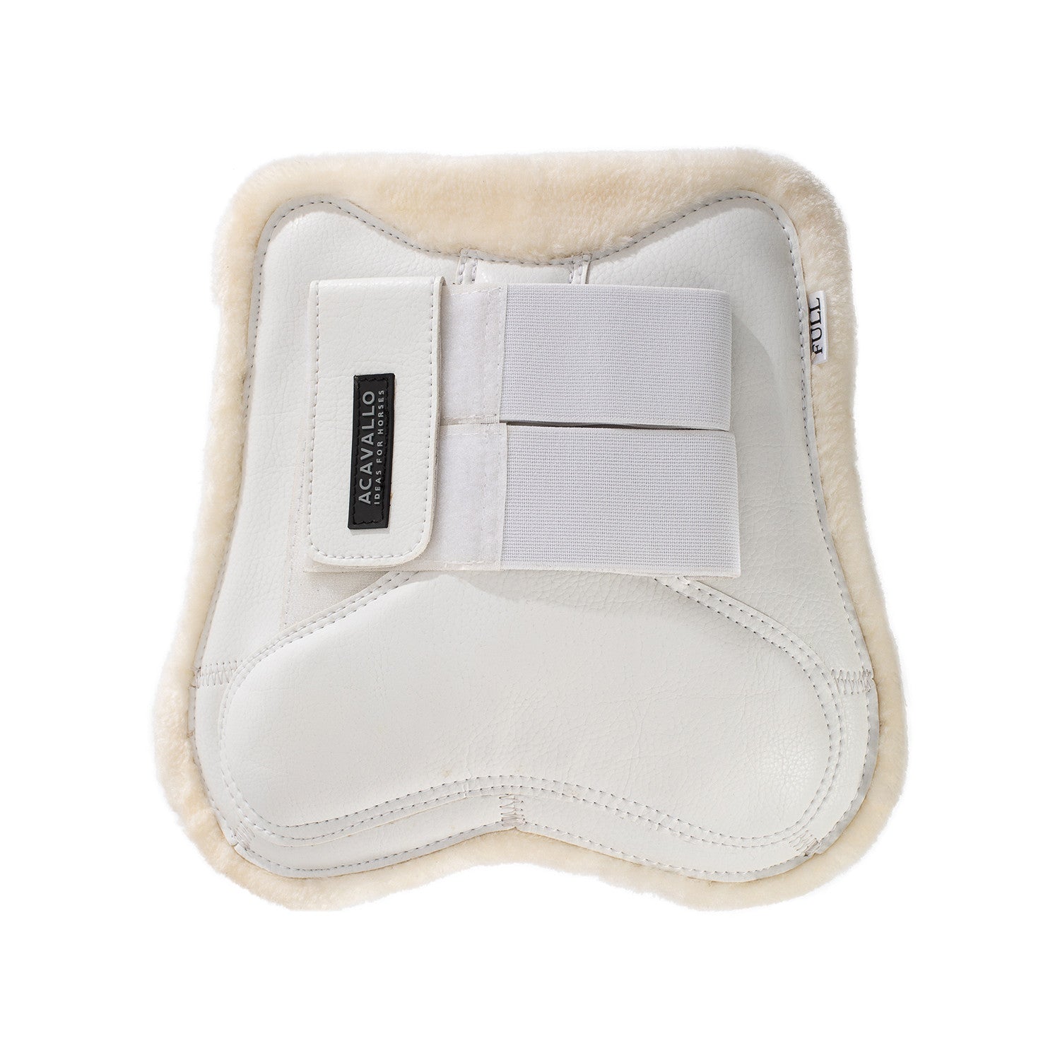 Protectores para tendón salto sintético cierre de velcro Acavallo - Blanco