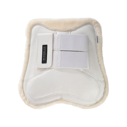 Protectores para tendón salto sintético cierre de velcro Acavallo - Blanco