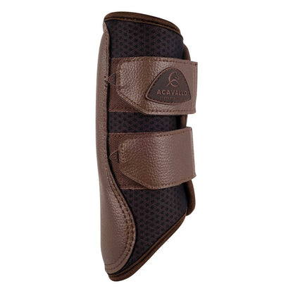 Protectores delanteros de neopreno perforado Acavallo - Marrón oscuro