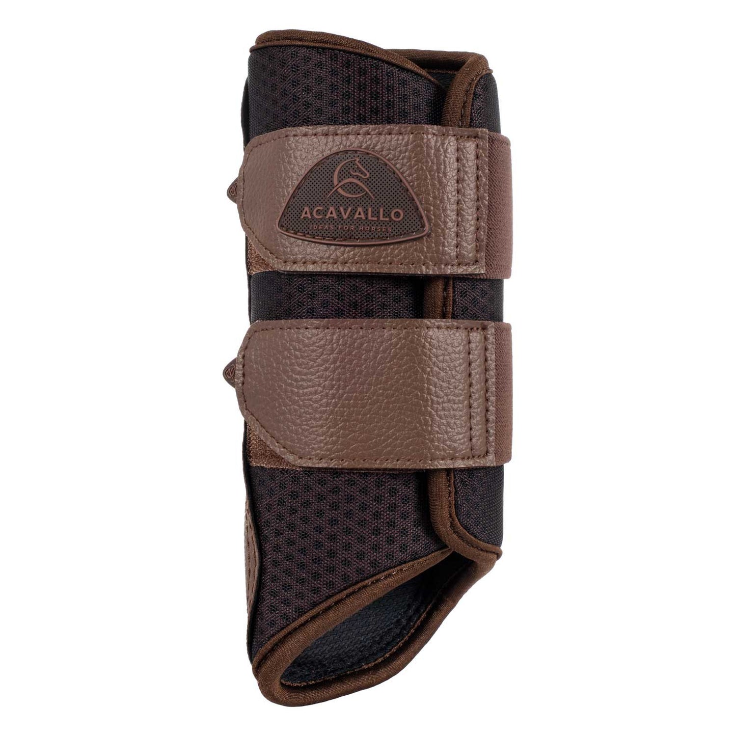 Protectores delanteros de neopreno perforado Acavallo - Marrón oscuro