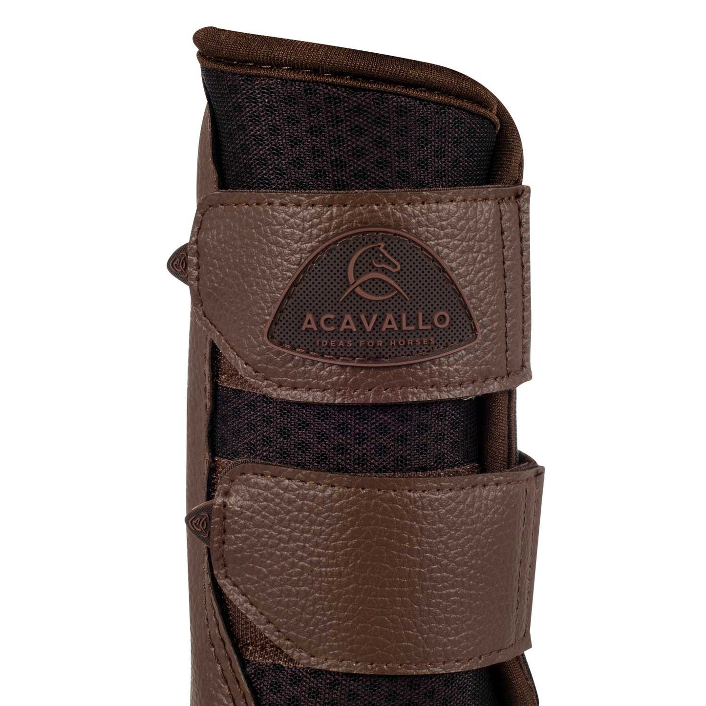 Protectores delanteros de neopreno perforado Acavallo - Marrón oscuro