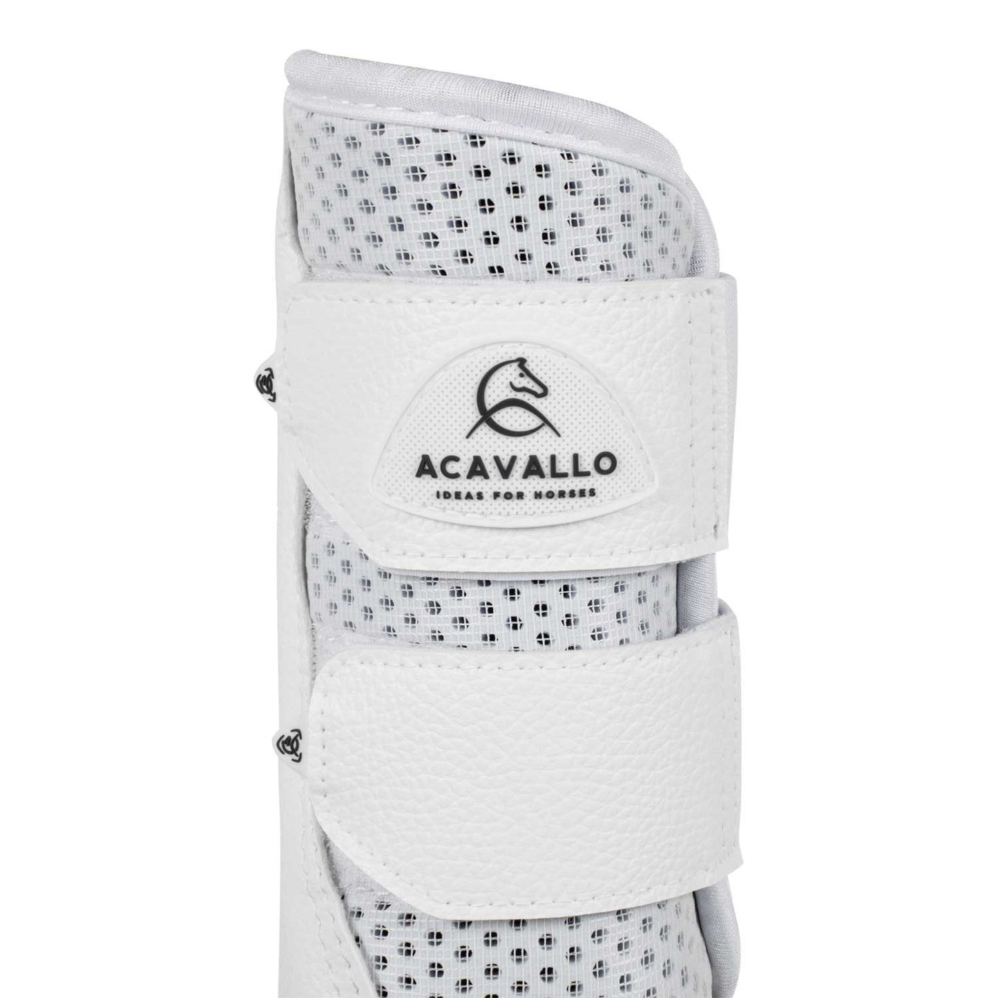 Protectores delanteros de neopreno perforado Acavallo - Blanco