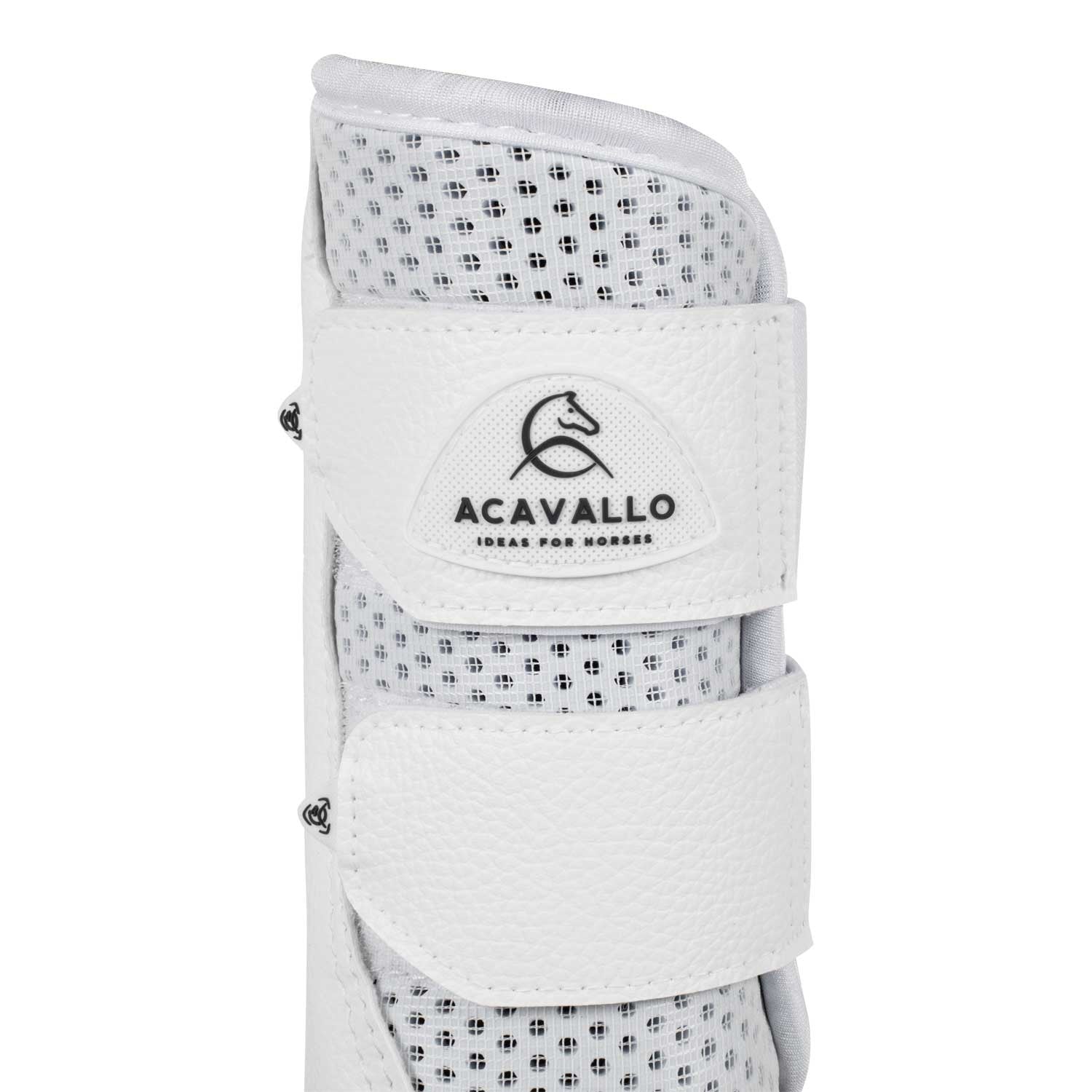 Protectores delanteros de neopreno perforado Acavallo - Blanco