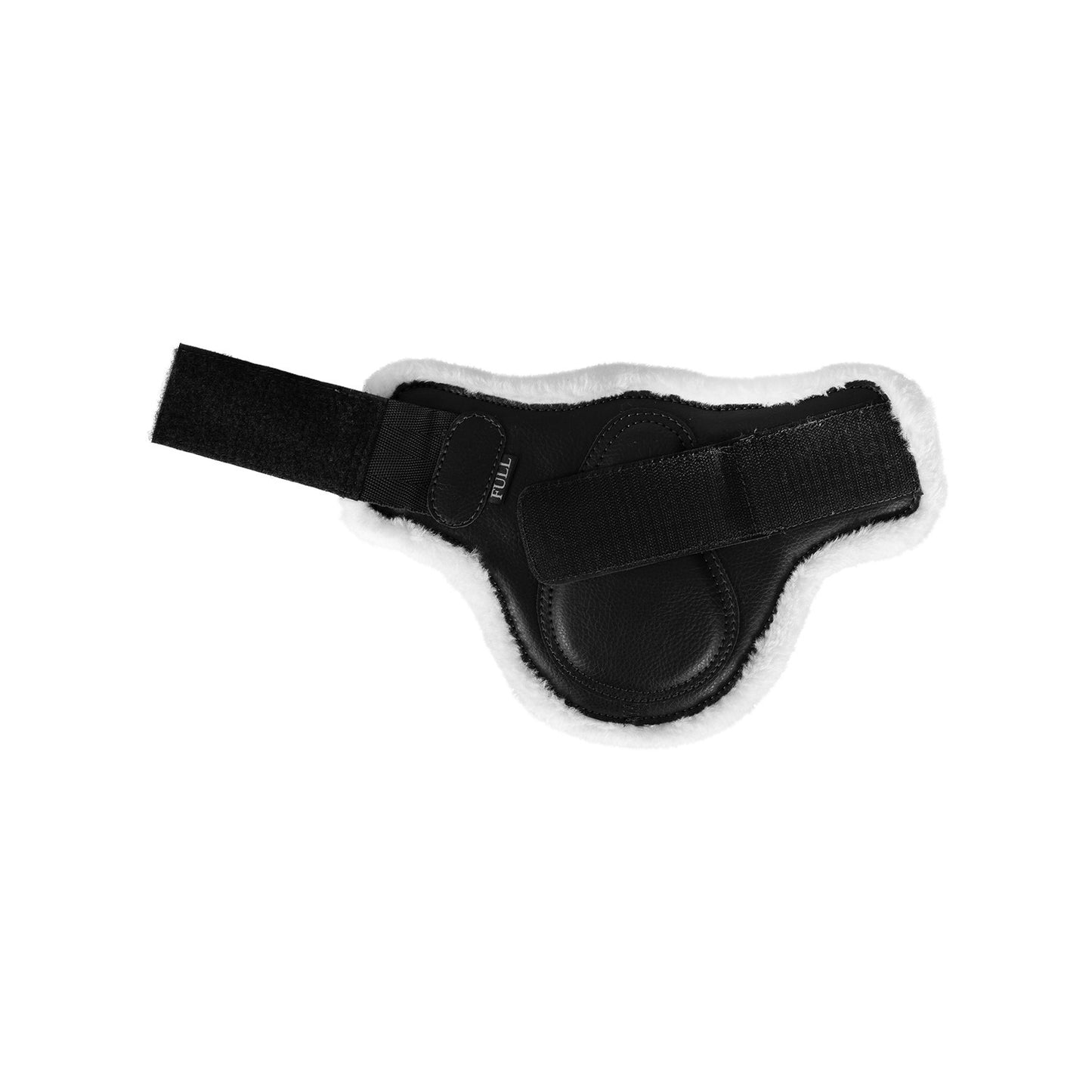 Paratendones de salto de oveja sintético cierre de velcro Acavallo - Negro