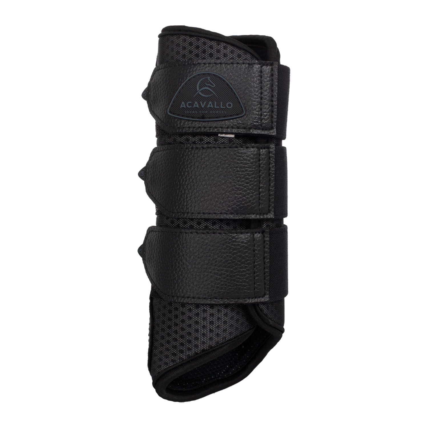Protectores posteriores de neopreno perforado Acavallo - Negro