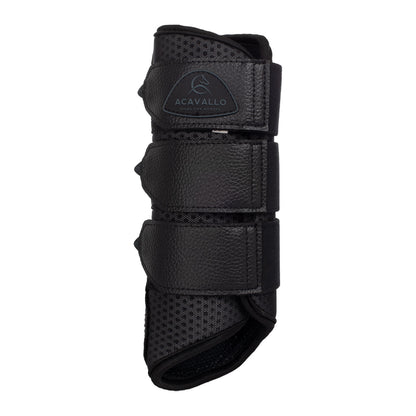 Protectores posteriores de neopreno perforado Acavallo - Negro