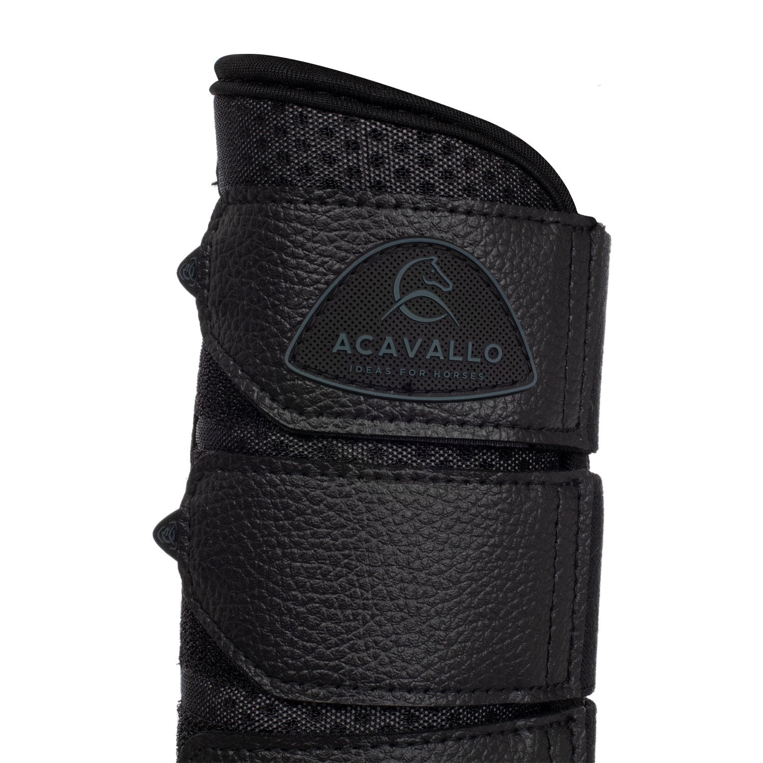 Protectores posteriores de neopreno perforado Acavallo - Negro