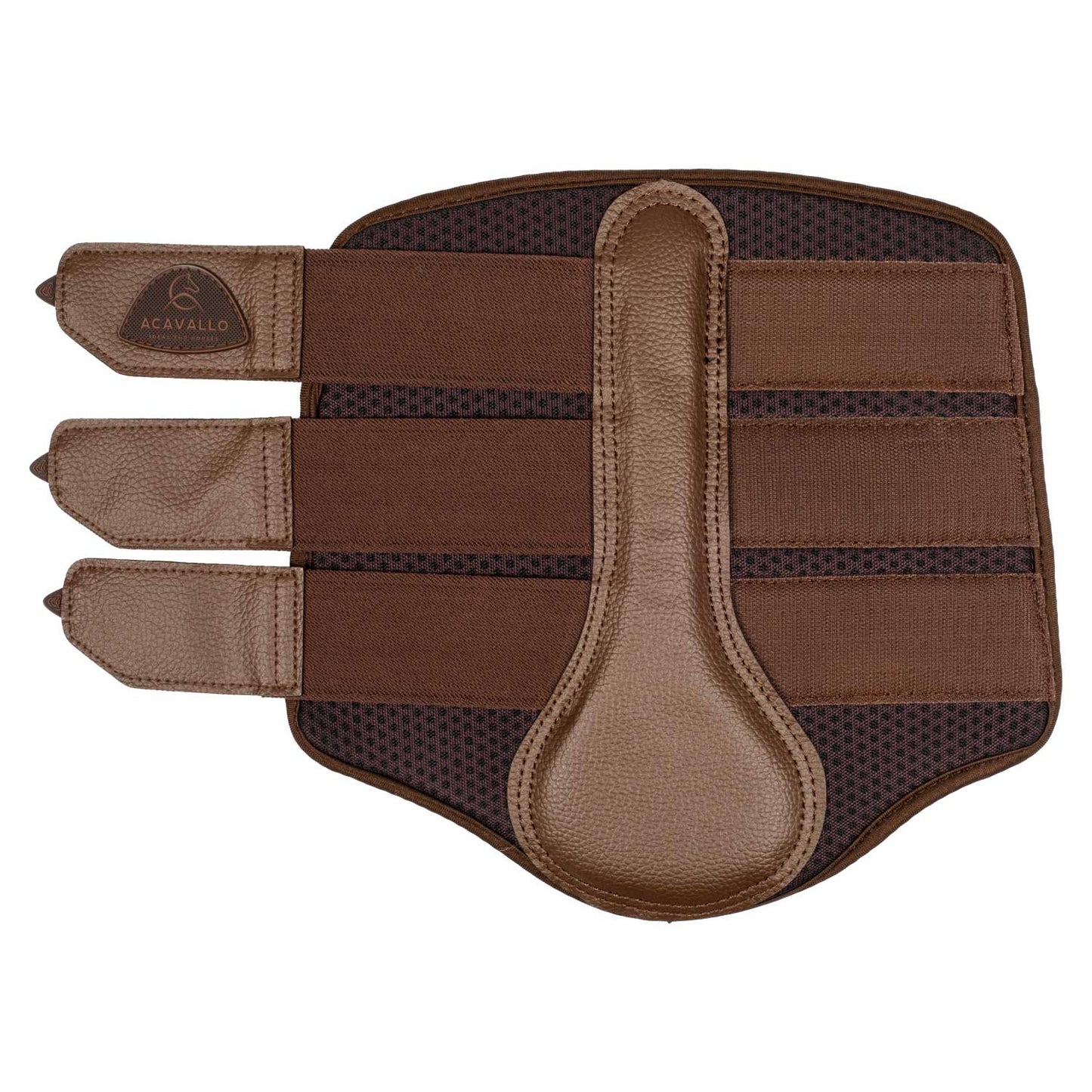 Protectores posteriores de neopreno perforado Acavallo - Marrón oscuro