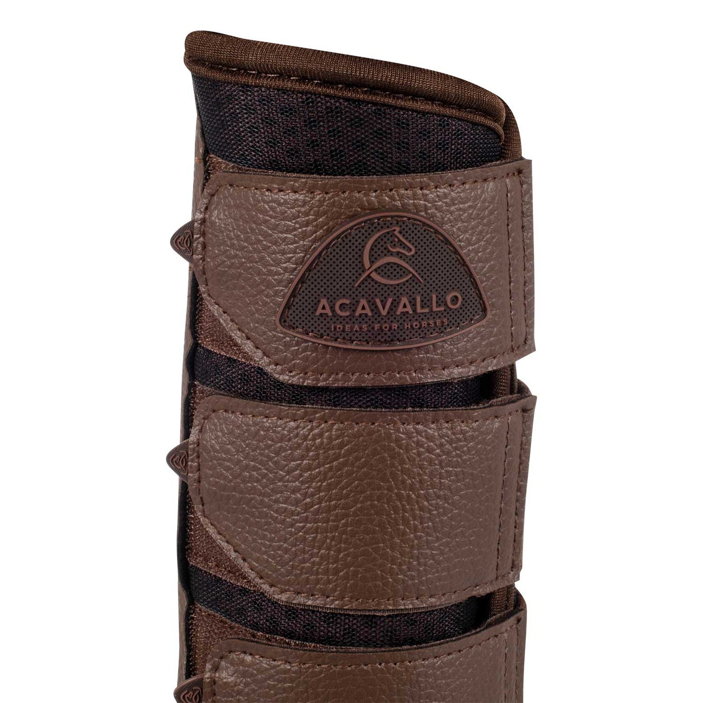 Protectores posteriores de neopreno perforado Acavallo - Marrón oscuro