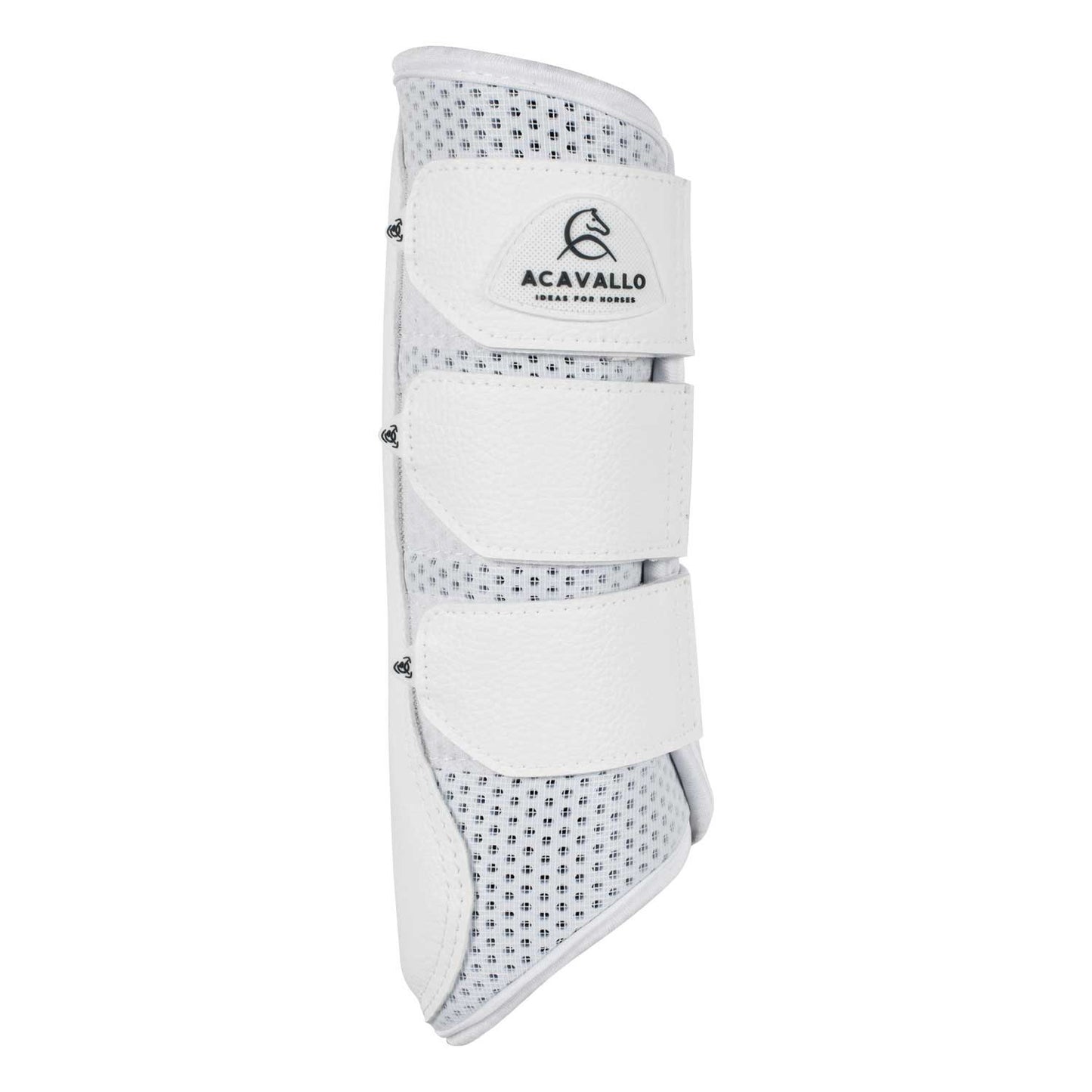 Protectores posteriores de neopreno perforado Acavallo - Blanco