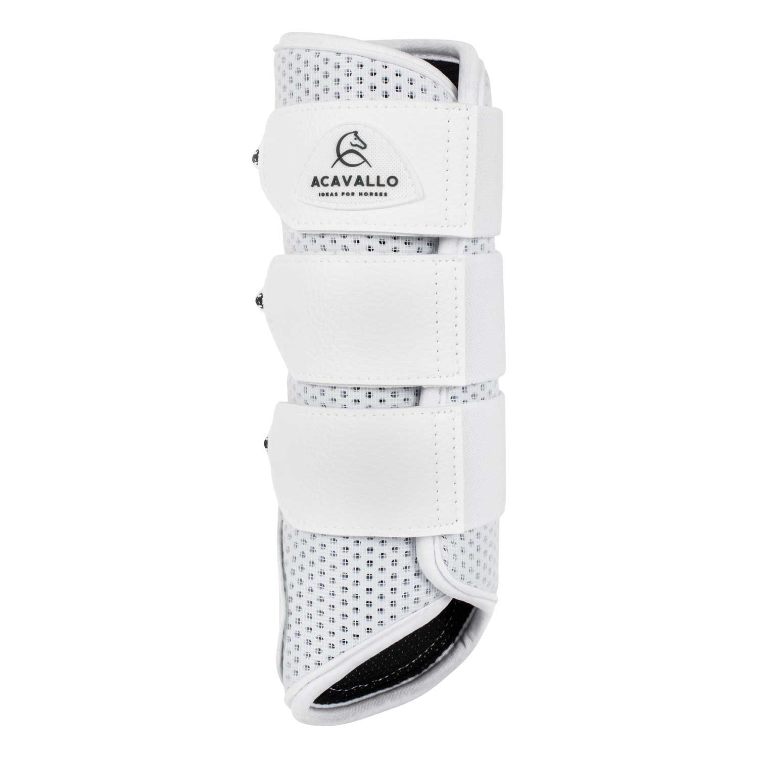 Protectores posteriores de neopreno perforado Acavallo - Blanco