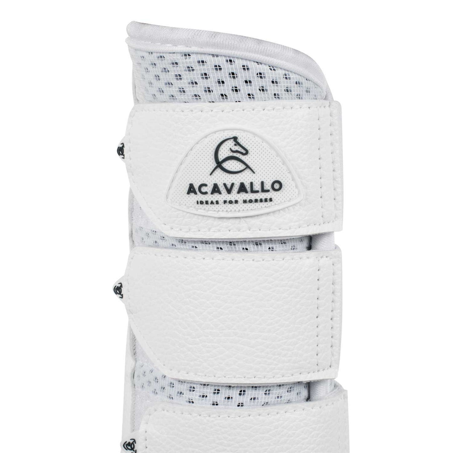 Protectores posteriores de neopreno perforado Acavallo - Blanco