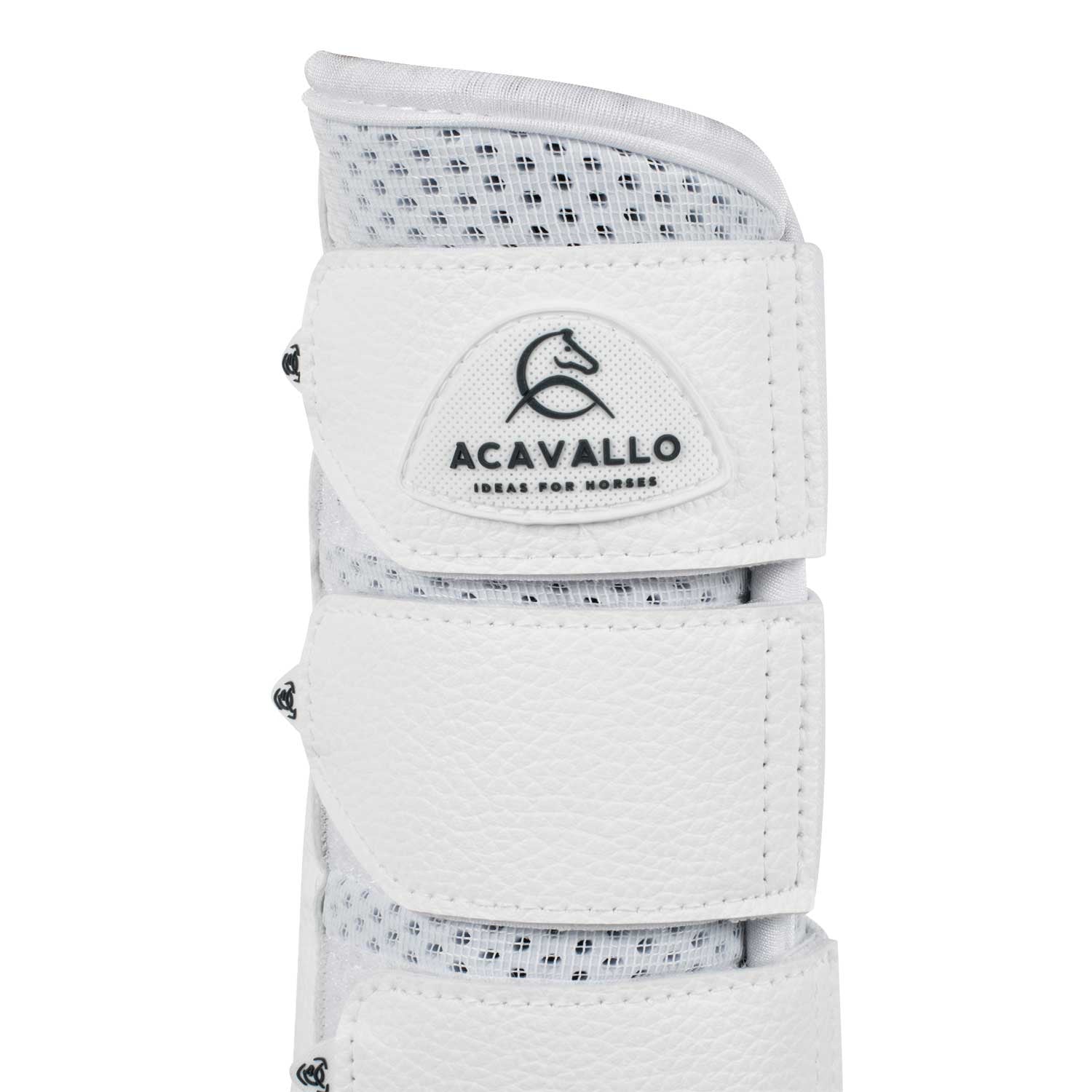 Protectores posteriores de neopreno perforado Acavallo - Blanco