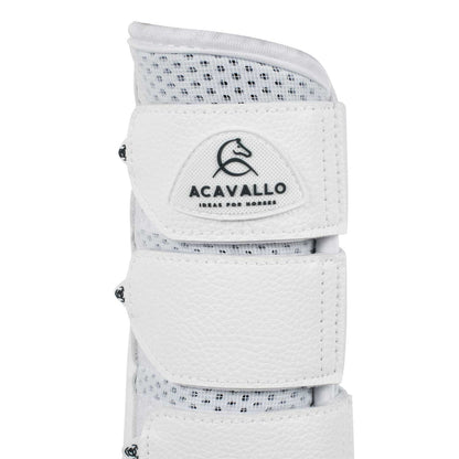 Protectores posteriores de neopreno perforado Acavallo - Blanco