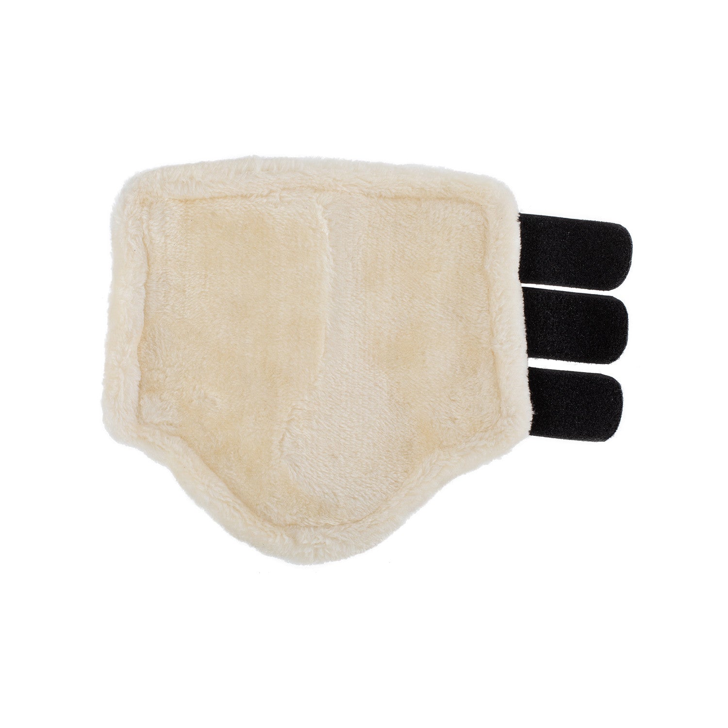 Protectores posteriores de borreguillo sintético con triple cierre de velcro Acavallo - Negro