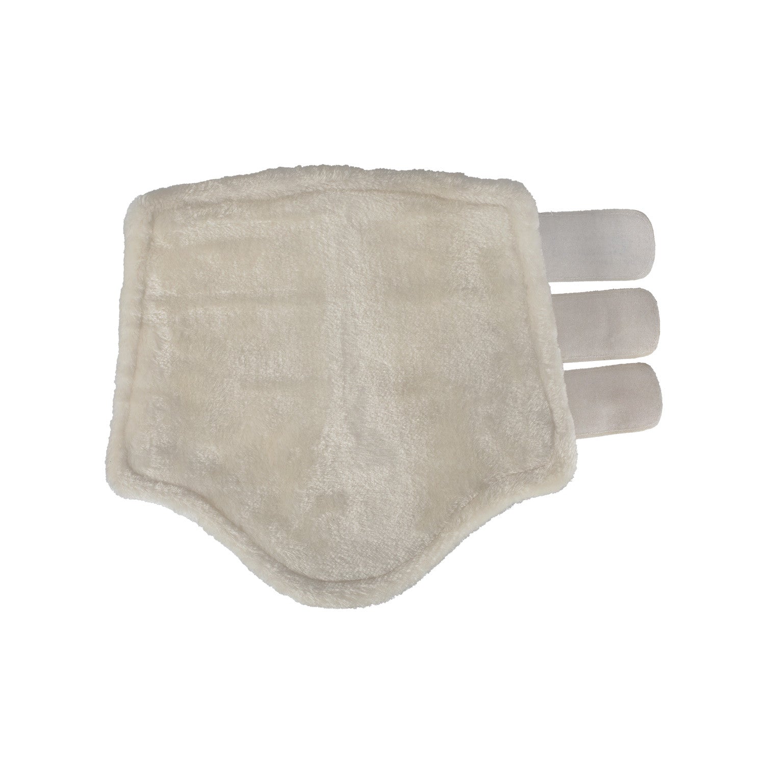 Protectores posteriores de borreguillo sintético con triple cierre de velcro Acavallo - Blanco