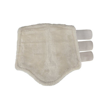 Protectores posteriores de borreguillo sintético con triple cierre de velcro Acavallo - Blanco