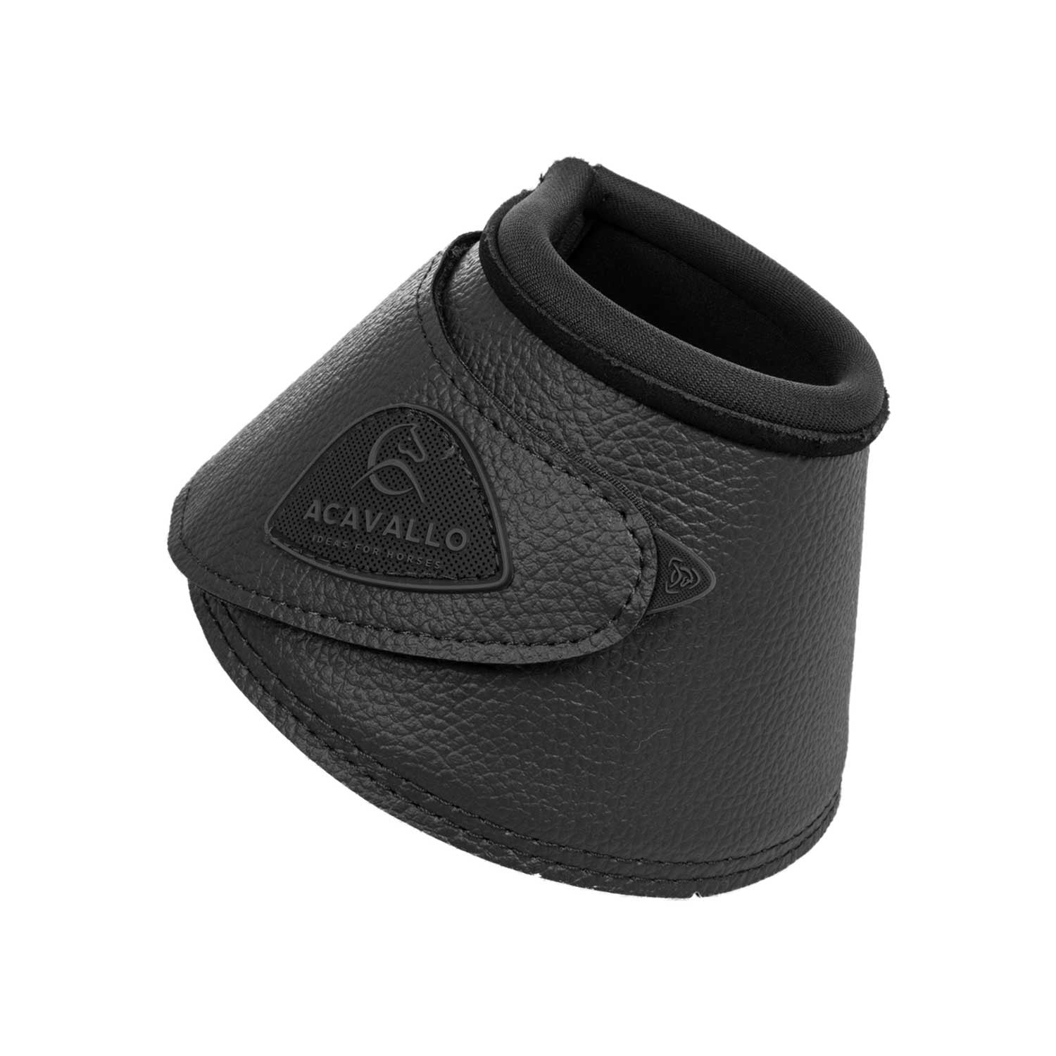 Paraglomos de ecopiel cierre de velcro Acavallo - Negro