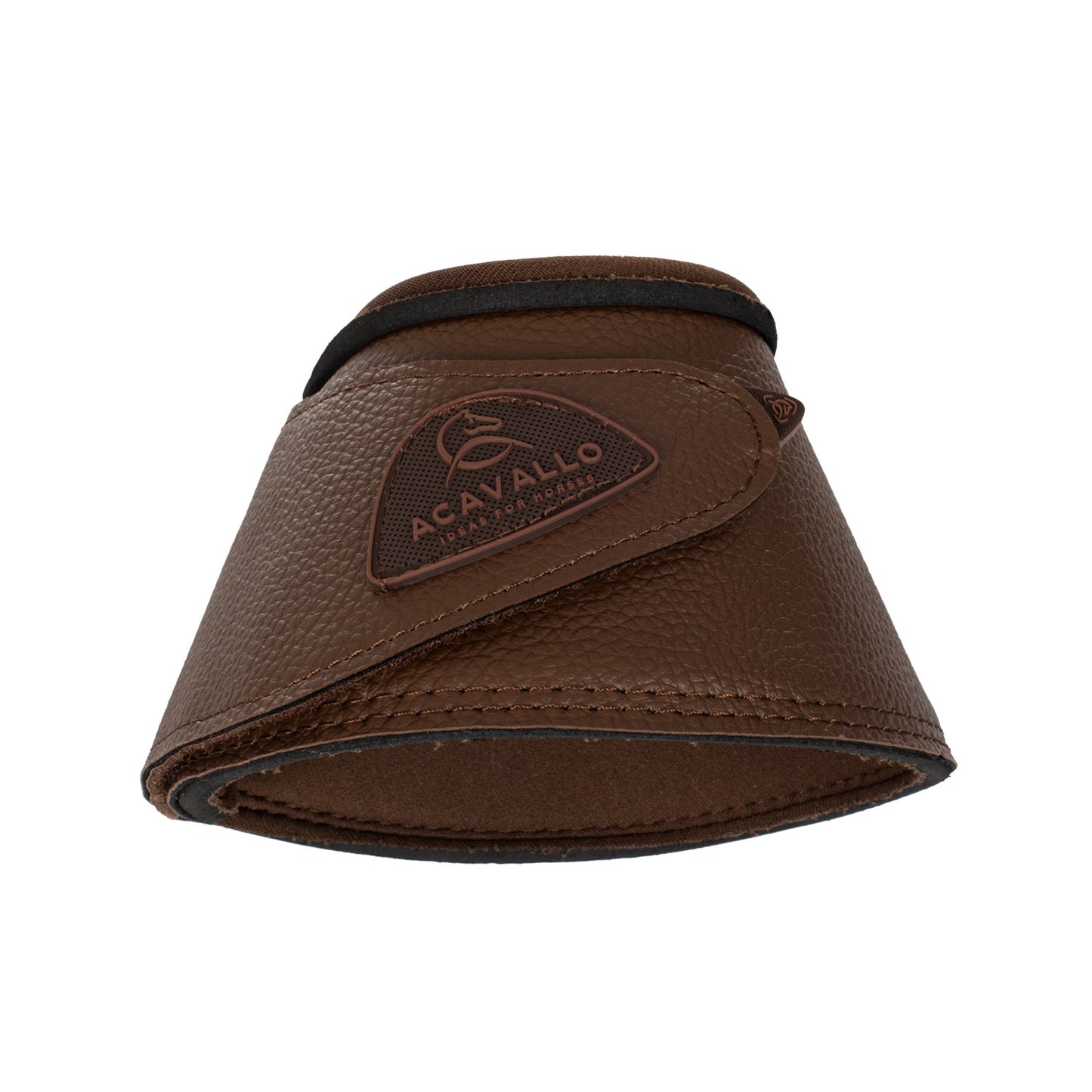 Paraglomos de ecopiel cierre de velcro Acavallo - Marrón oscuro
