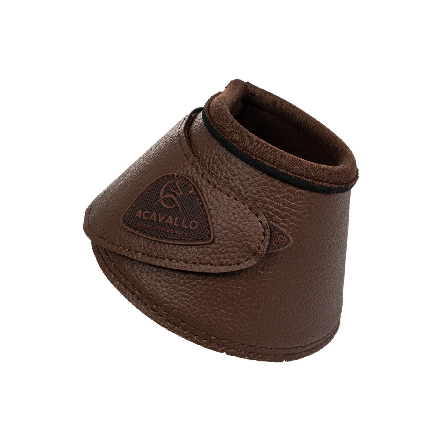 Paraglomos de ecopiel cierre de velcro Acavallo - Marrón oscuro