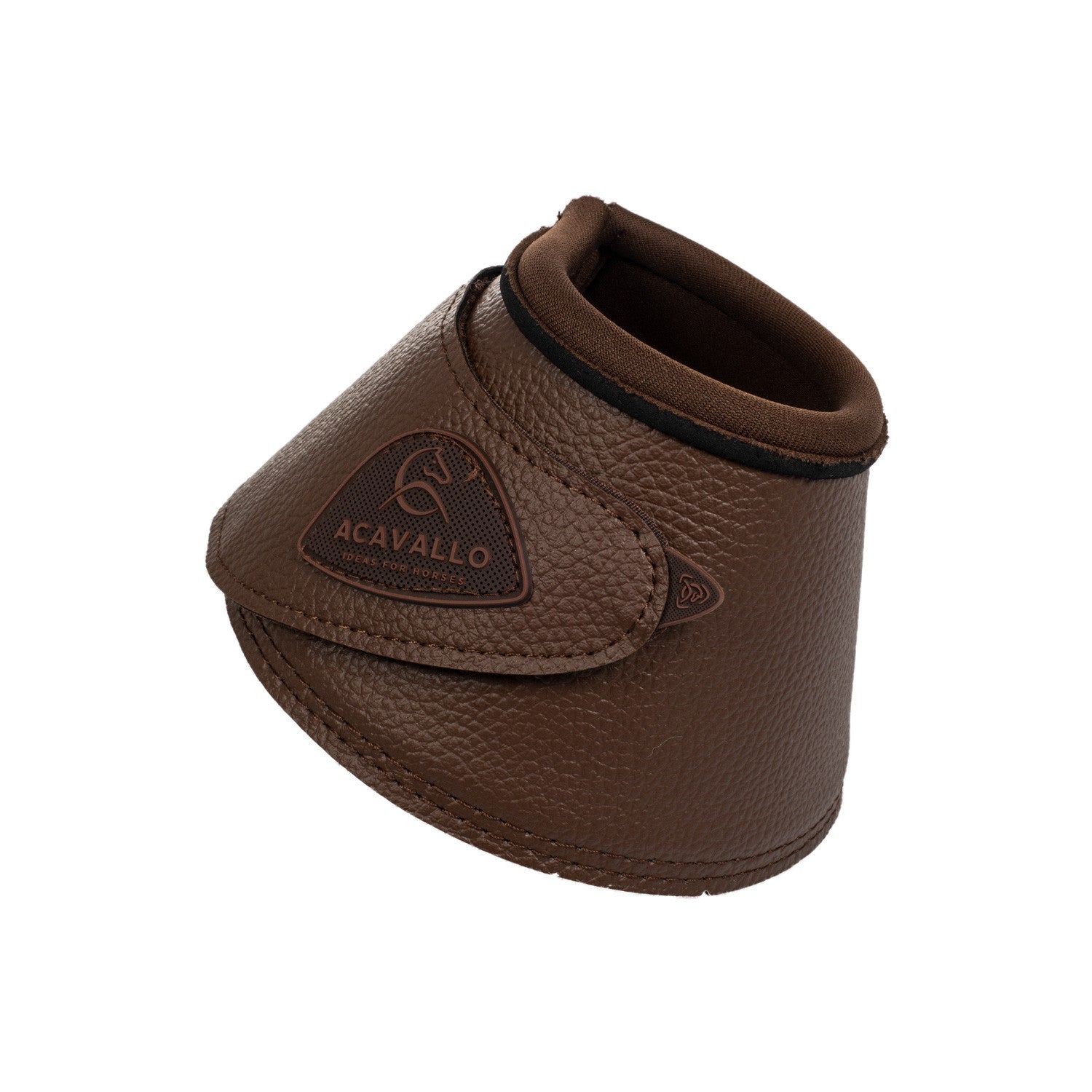 Paraglomos de ecopiel cierre de velcro Acavallo - Marrón oscuro