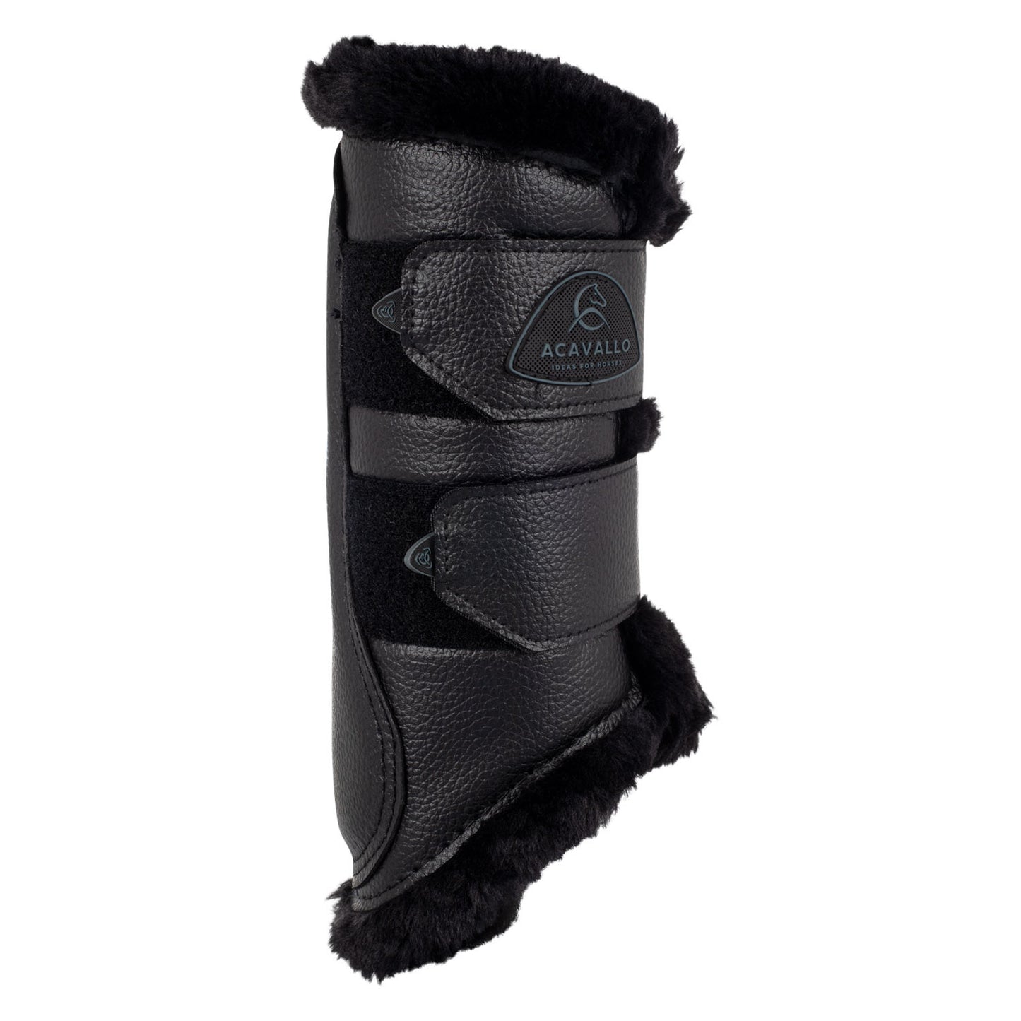 Protectores delanteros ecopiel borreguillo sintético Acavallo - Negro