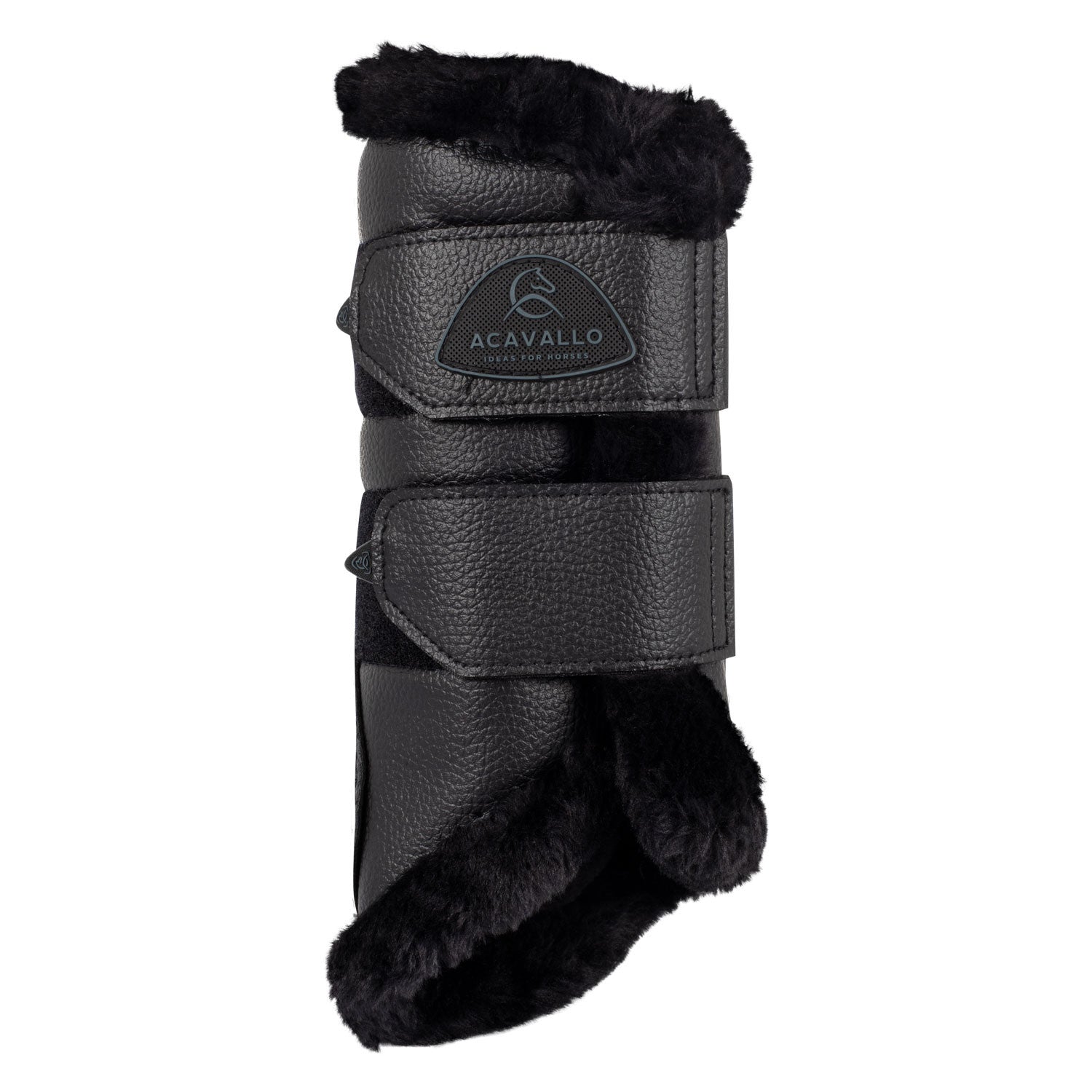 Protectores delanteros ecopiel borreguillo sintético Acavallo - Negro