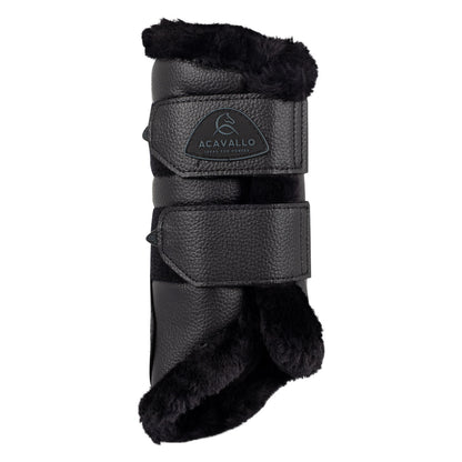 Protectores delanteros ecopiel borreguillo sintético Acavallo - Negro