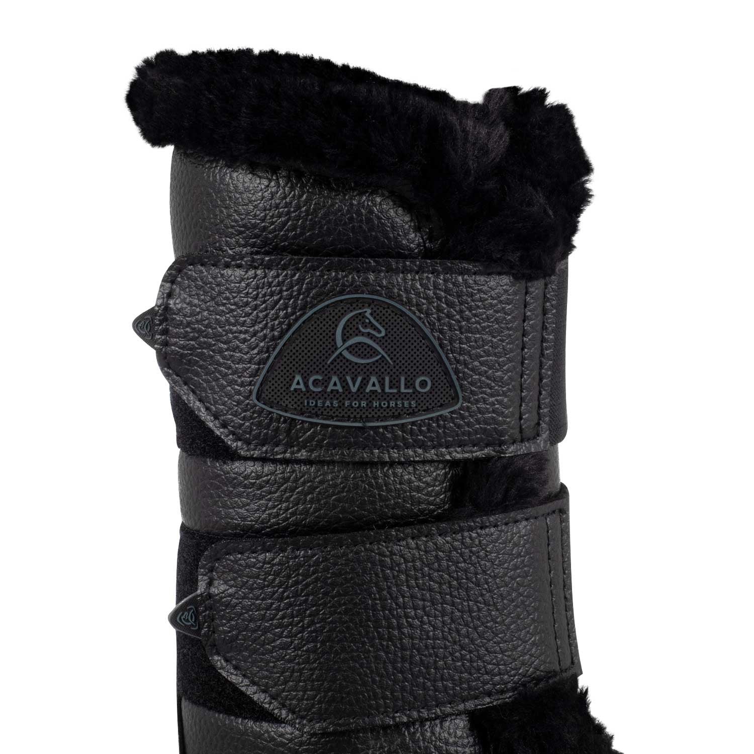 Protectores delanteros ecopiel borreguillo sintético Acavallo - Negro