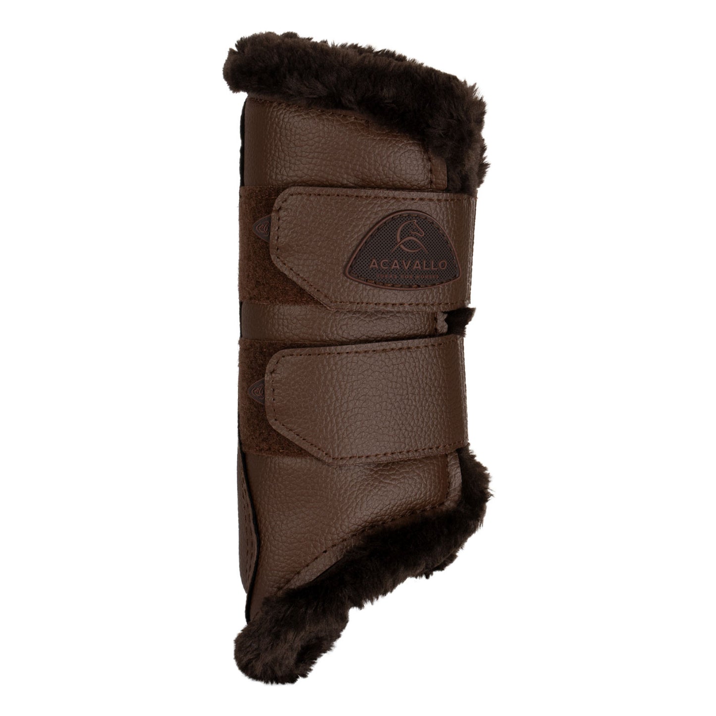 Protectores delanteros ecopiel borreguillo sintético Acavallo - Marrón oscuro