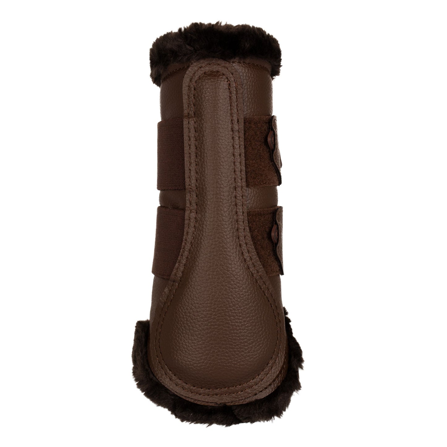 Protectores delanteros ecopiel borreguillo sintético Acavallo - Marrón oscuro