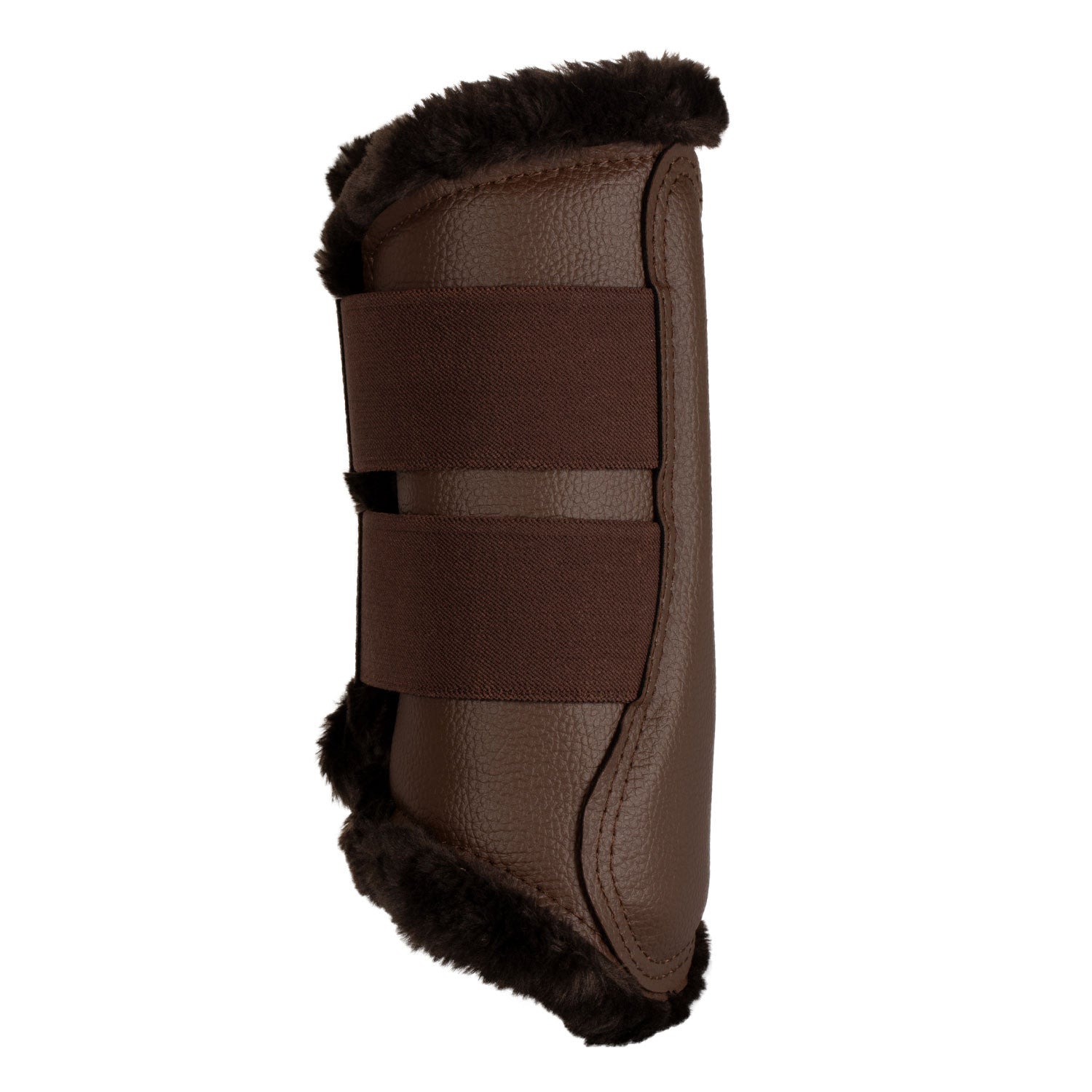 Protectores delanteros ecopiel borreguillo sintético Acavallo - Marrón oscuro