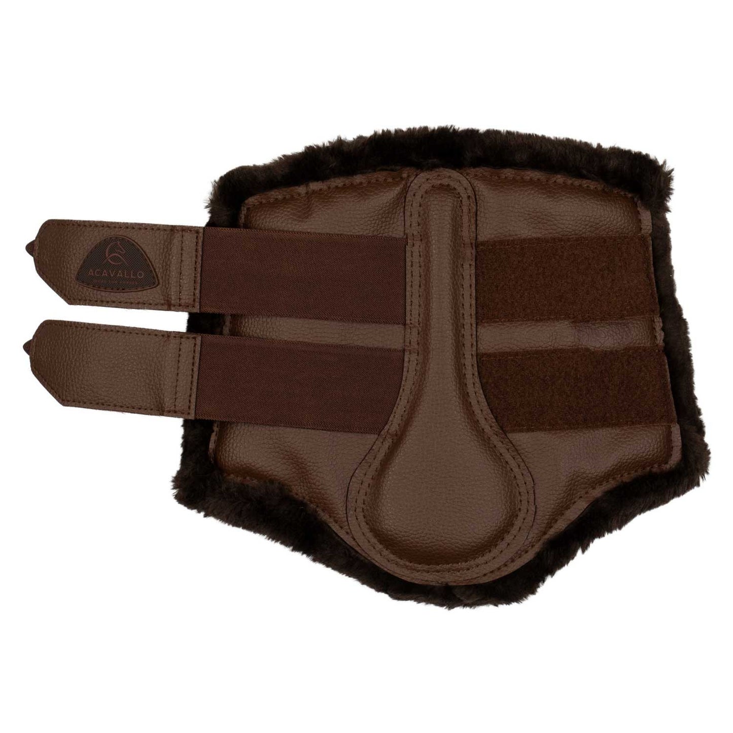 Protectores delanteros ecopiel borreguillo sintético Acavallo - Marrón oscuro