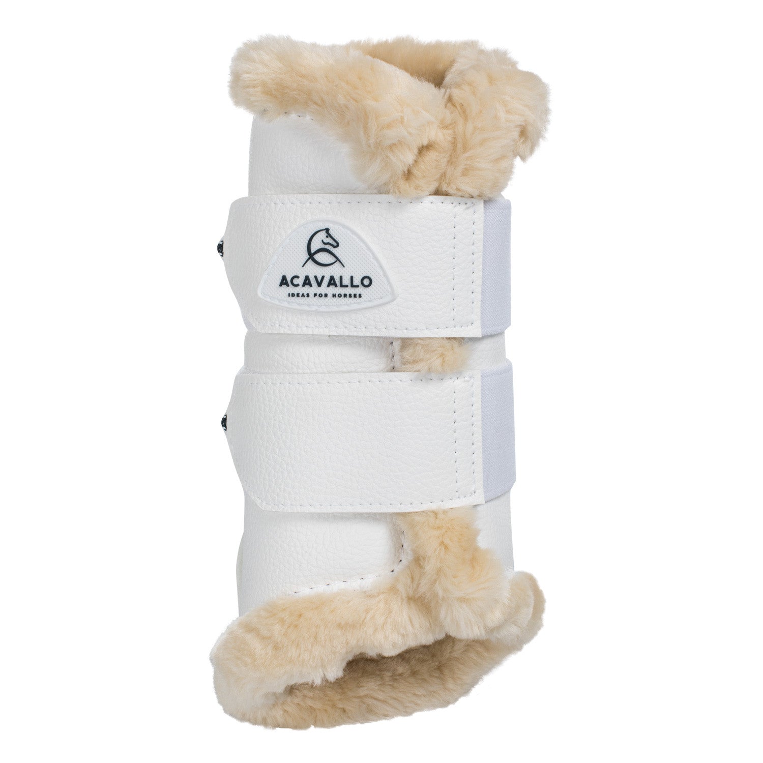 Protectores delanteros ecopiel borreguillo sintético Acavallo - Blanco
