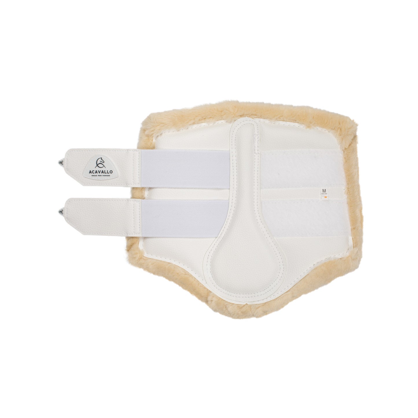 Protectores delanteros ecopiel borreguillo sintético Acavallo - Blanco