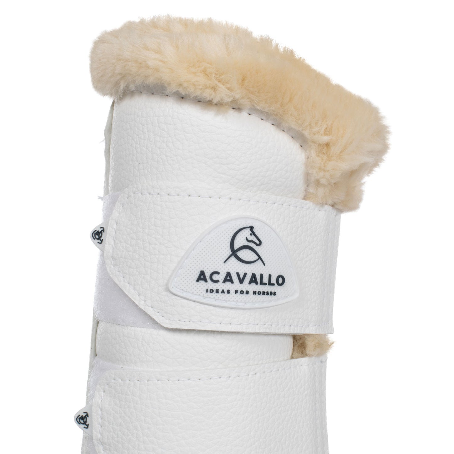Protectores delanteros ecopiel borreguillo sintético Acavallo - Blanco