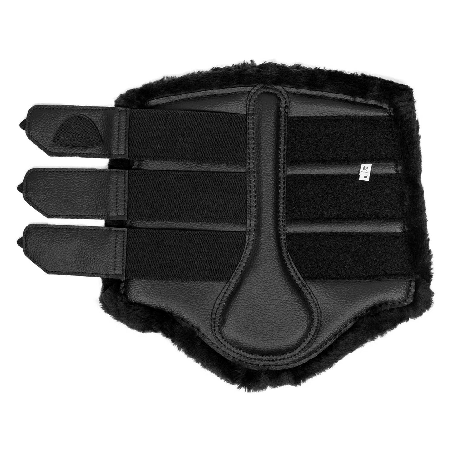 Protectores traseros de ecopiel con borreguillo sintético Acavallo - Negro