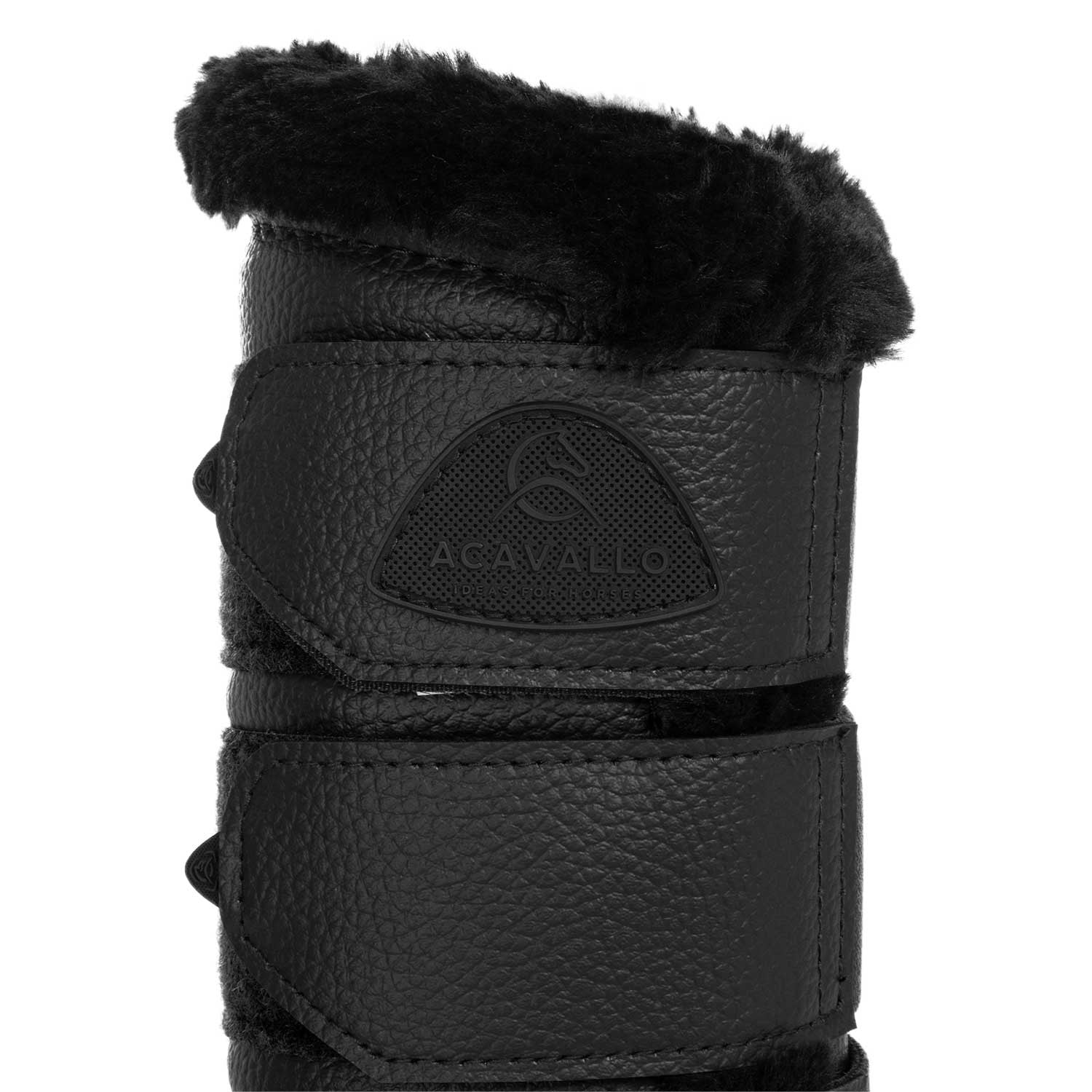 Protectores traseros de ecopiel con borreguillo sintético Acavallo - Negro