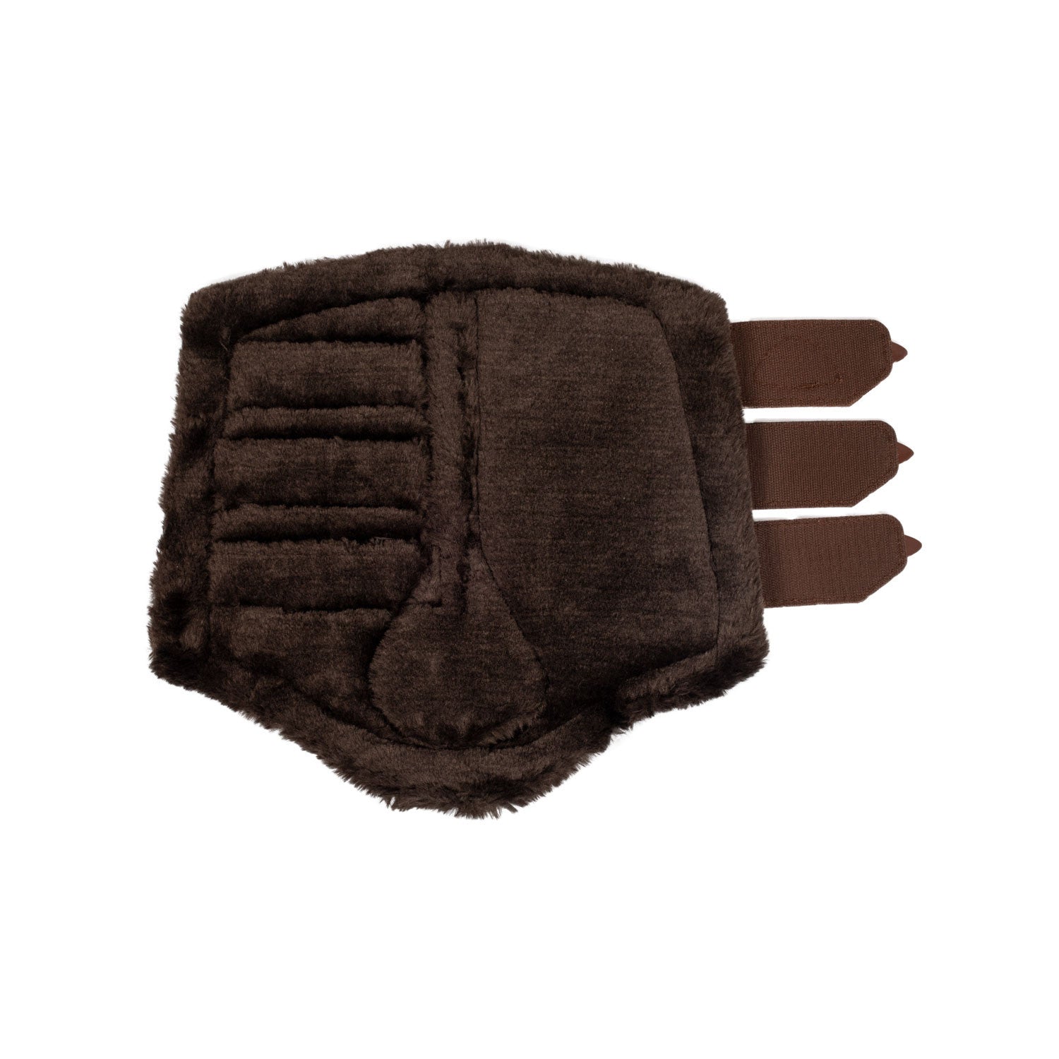 Protectores traseros de ecopiel con borreguillo sintético Acavallo - Marrón oscuro