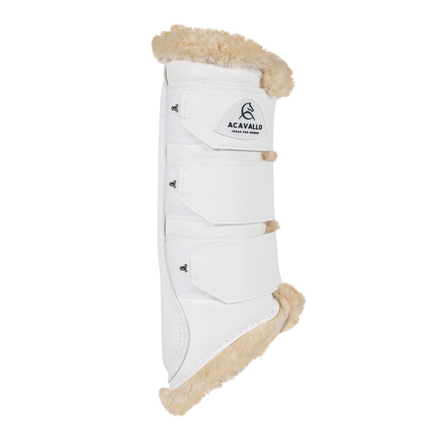 Protectores traseros de ecopiel con borreguillo sintético Acavallo - Blanco