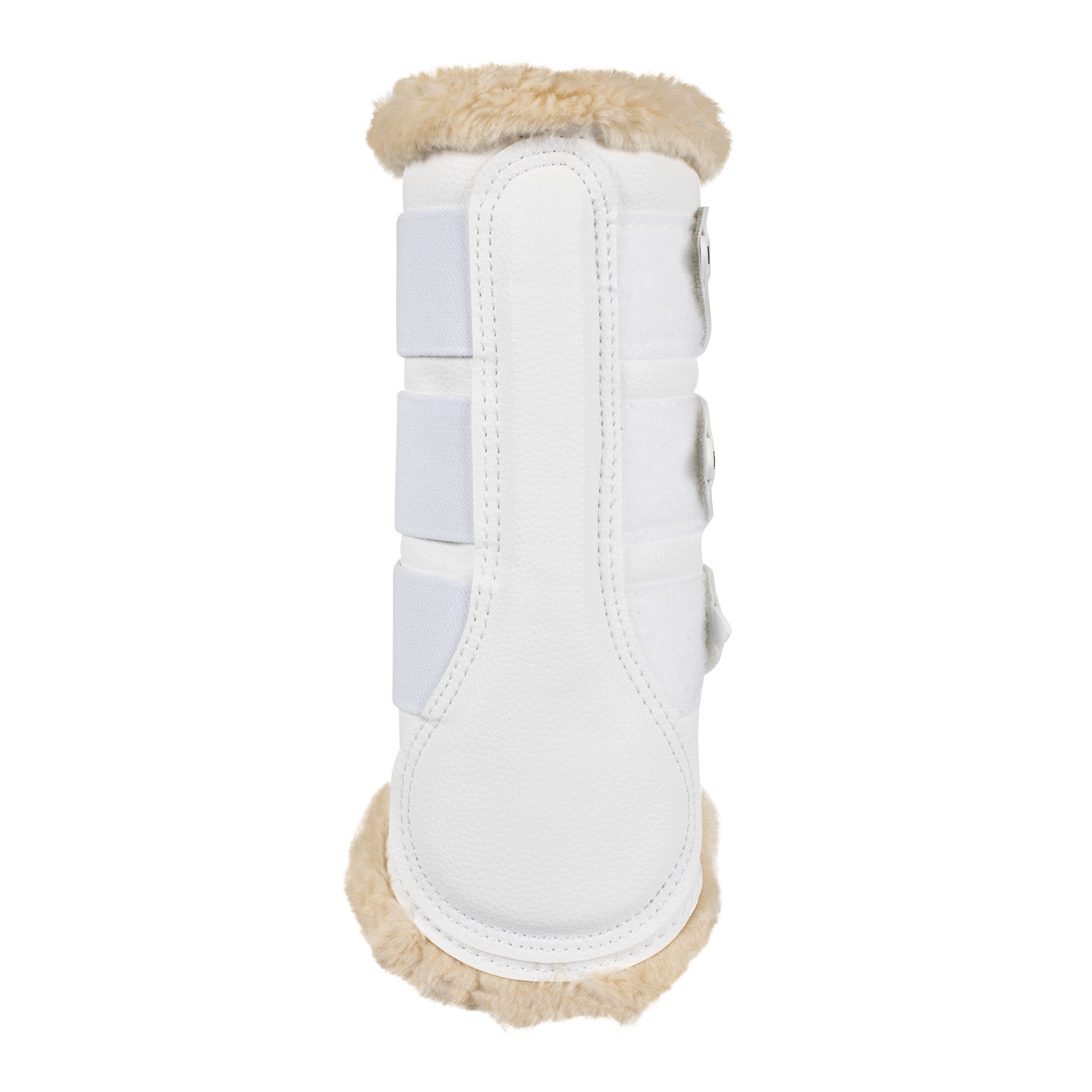 Protectores traseros de ecopiel con borreguillo sintético Acavallo - Blanco