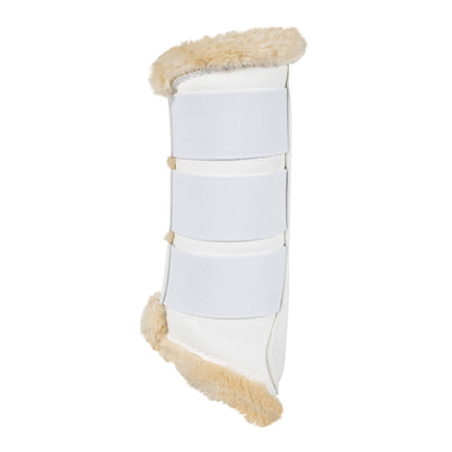 Protectores traseros de ecopiel con borreguillo sintético Acavallo - Blanco
